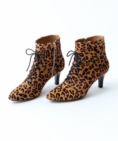 PICHE ABAHOUSE（ピシェ アバハウス）の「biancレースアップブ-tu（ブーツ・レディース・レオパード・36/37/38/35/40/39）」の2枚目の写真