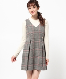 BLUE LABEL CRESTBRIDGE | グレンチェックツイード　ジャンパースカート(ジャンパースカート)