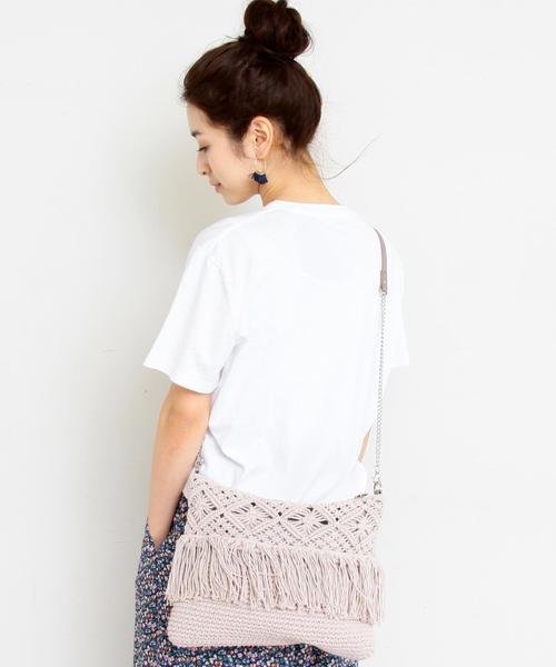 BEAUTY&YOUTH UNITED ARROWS（ビューティーアンドユースユナイテッドアローズ）の「BY∴ マクラメフリンジクラッチバッグ -3WAY-　◆（クラッチバッグ・レディース・グレー/ナチュラル・FREE）」の6枚目の写真