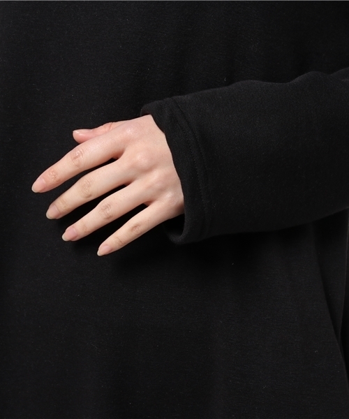 coca（coca）（コカ）の「裏起毛Iラインロングワンピース（ワンピース・レディース・ブラック/チャコール・ONE SIZE）」の8枚目の写真