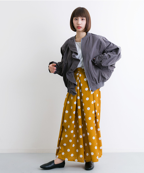 MERLOT（メルロー）の「ラッフルドルマンブルゾン9062（ブルゾン・レディース・カーキ/ピンク/チャコールグレー/イエロー・FREE）」の8枚目の写真