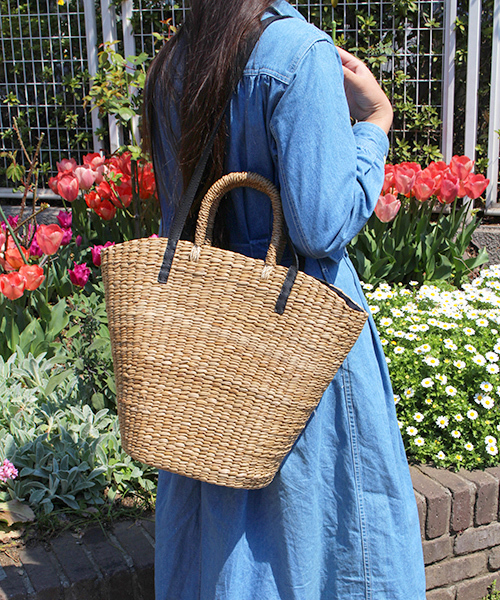 Beau're（ヴュレ）の「Beaure ビュレ 2WAY トート かごバッグ かごトート ショルダー（かごバッグ・レディース・ブラック/ナチュラル・FREE）」の10枚目の写真