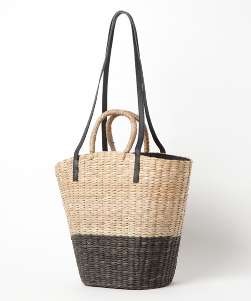 Beau're（ヴュレ）の「Beaure ビュレ 2WAY トート かごバッグ かごトート ショルダー（かごバッグ・レディース・ブラック/ナチュラル・FREE）」の3枚目の写真