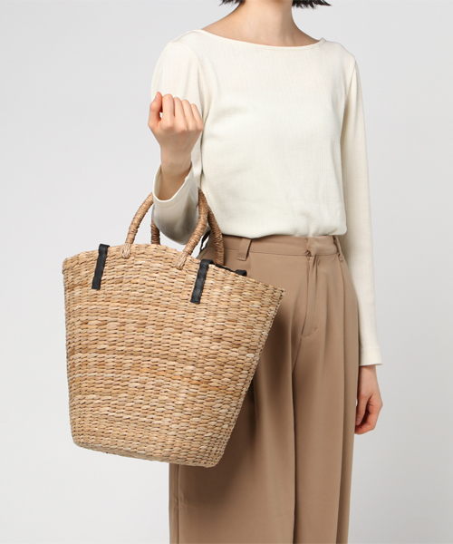 Beau're（ヴュレ）の「Beaure ビュレ 2WAY トート かごバッグ かごトート ショルダー（かごバッグ・レディース・ブラック/ナチュラル・FREE）」の8枚目の写真