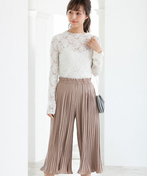 Color（カラー）の「プリーツパンツ（その他パンツ・レディース・ブラック/ベージュ/グレー・MEDIUM）」の3枚目の写真