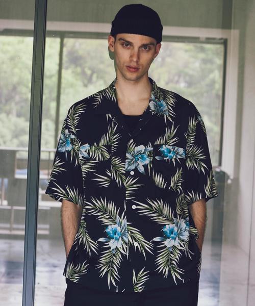 MONKEY TIME（モンキータイム）の「＜monkey time＞ OVERSIZED ALOHA SHIRT/シャツ ◆（シャツ/ブラウス・メンズ・ブラック/ブラウン・X-LARGE/LARGE/SMALL/MEDIUM）」の7枚目の写真