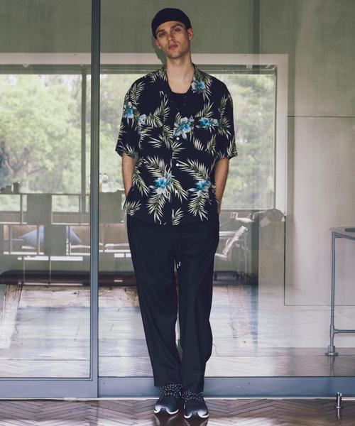 MONKEY TIME（モンキータイム）の「＜monkey time＞ OVERSIZED ALOHA SHIRT/シャツ ◆（シャツ/ブラウス・メンズ・ブラック/ブラウン・X-LARGE/LARGE/SMALL/MEDIUM）」の9枚目の写真