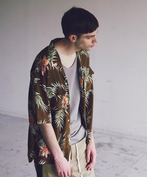 MONKEY TIME（モンキータイム）の「＜monkey time＞ OVERSIZED ALOHA SHIRT/シャツ ◆（シャツ/ブラウス・メンズ・ブラック/ブラウン・X-LARGE/LARGE/SMALL/MEDIUM）」の4枚目の写真