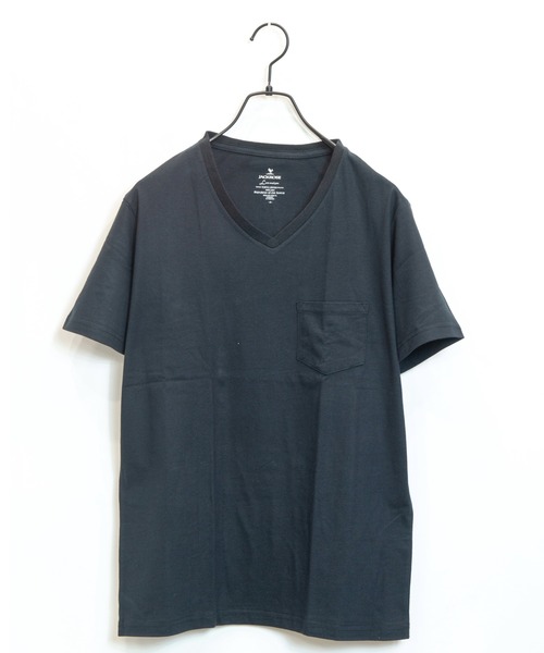 JACKROSE（ジャックローズ）の「【撥水加工･汗染み防止】PREVENTION･VネックTシャツ（Tシャツ/カットソー・メンズ・ホワイト/ブラック/グレー/ブルー/ピンク・M/L/XL）」の3枚目の写真