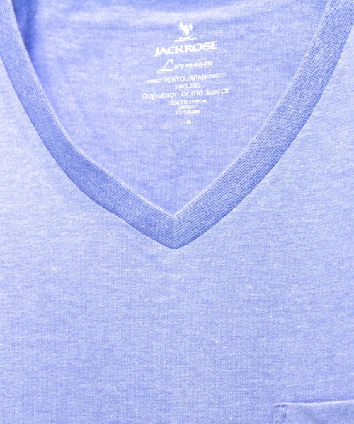 JACKROSE（ジャックローズ）の「【撥水加工･汗染み防止】PREVENTION･VネックTシャツ（Tシャツ/カットソー・メンズ・ホワイト/ブラック/グレー/ブルー/ピンク・M/L/XL）」の16枚目の写真