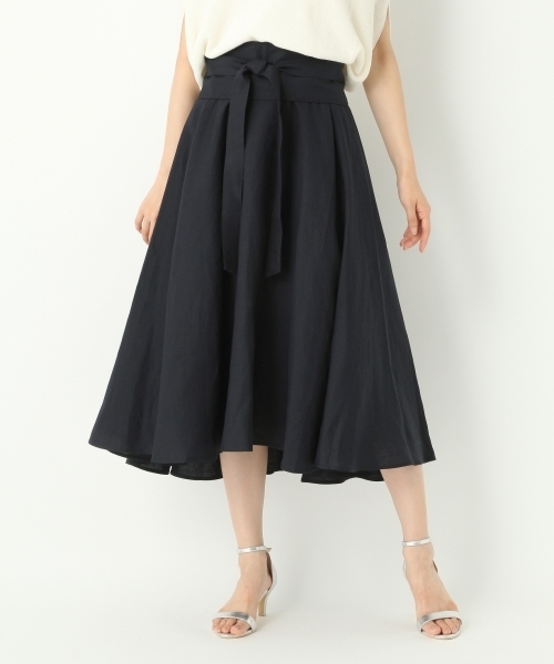 A part by(アパートバイ)の「【otonaMUSE7月号掲載】RLヘムフレアミディースカート 759710(スカート・レディース・グリーン/オレンジ/ネイビー/ターコイズブルー/アイボリー・LARGE/MEDIUM)」の4枚目の写真