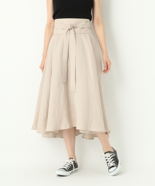 A part by(アパートバイ)の「【otonaMUSE7月号掲載】RLヘムフレアミディースカート 759710(スカート・レディース・グリーン/オレンジ/ネイビー/ターコイズブルー/アイボリー・LARGE/MEDIUM)」の6枚目の写真