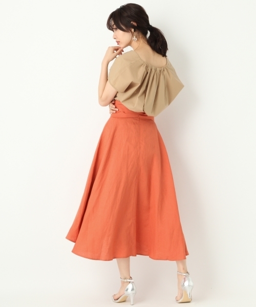 A part by(アパートバイ)の「【otonaMUSE7月号掲載】RLヘムフレアミディースカート 759710(スカート・レディース・グリーン/オレンジ/ネイビー/ターコイズブルー/アイボリー・LARGE/MEDIUM)」の19枚目の写真