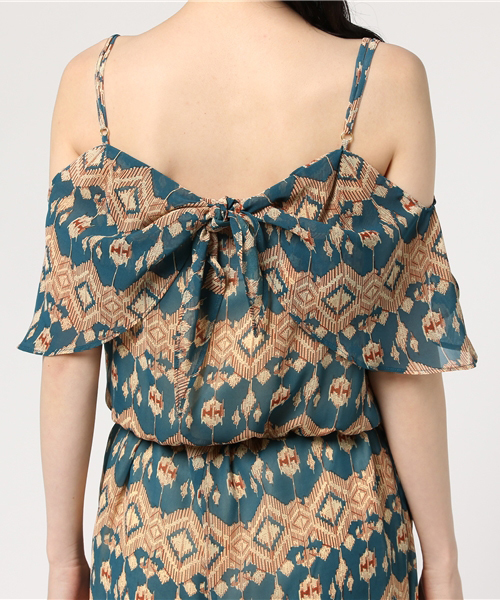 TODAYFUL(トゥデイフル)の「シフォンコンビネゾン(つなぎ/オールインワン・レディース・ターコイズブルー/ベージュ/イエロー・38inch/36inch)」の7枚目の写真