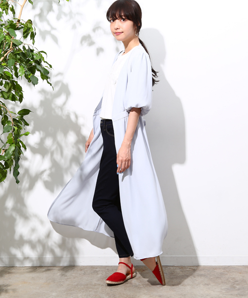 ROPE' PICNIC（ロペピクニック）の「カシュクールガウンワンピース（ワンピース・レディース・サックスブルー/グレー系その他/ネイビー・38）」の3枚目の写真