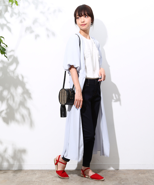 ROPE' PICNIC（ロペピクニック）の「カシュクールガウンワンピース（ワンピース・レディース・サックスブルー/グレー系その他/ネイビー・38）」の10枚目の写真