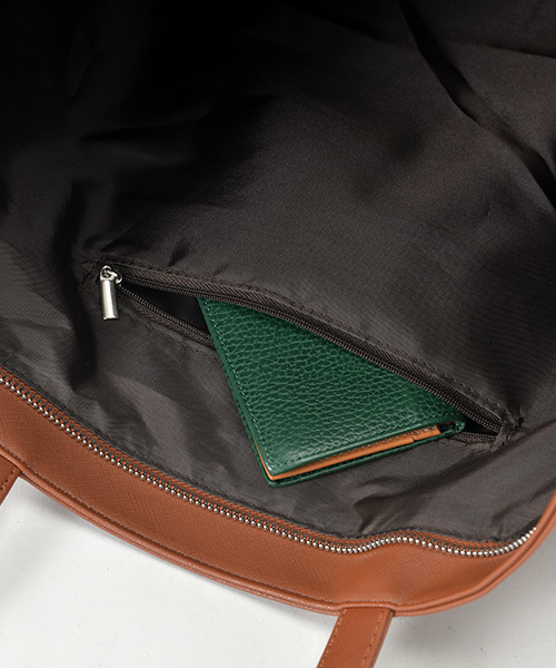 DEVICE(デバイス)の「Control シンプル 合皮 ビジネス センター 刺繍 デザイン トートバッグ(トートバッグ・メンズ・ブラック/ブラウン/キャメル/ネイビー・FREE)」の14枚目の写真