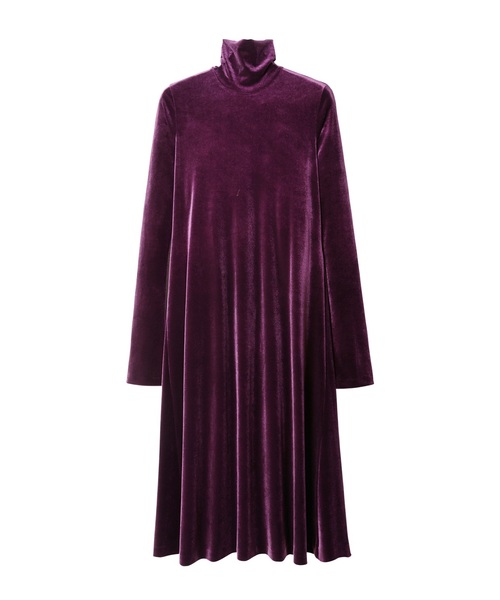 LE CIEL BLEU（ルシェルブルー）の「ロングスリーブベロアワンピース（ワンピース・レディース・ブラック/パープル/イエロー・38/36）」の2枚目の写真