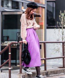 natural couture | ふわふわ袖シャギーニット(ニット/セーター)