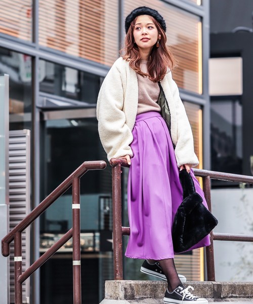 natural couture（ナチュラルクチュール）の「ふわふわ袖シャギーニット（ニット/セーター・レディース・アイボリー/ブラック/ベージュ/ブルー/パープル系その他・FREE）」の10枚目の写真