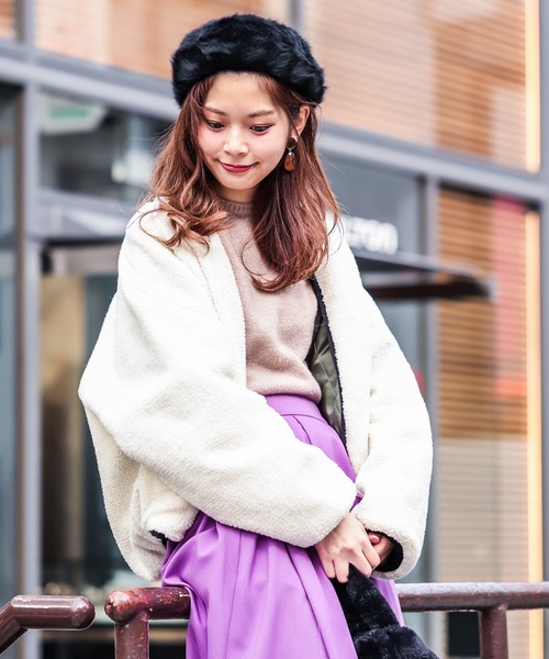 natural couture（ナチュラルクチュール）の「ふわふわ袖シャギーニット（ニット/セーター・レディース・アイボリー/ブラック/ベージュ/ブルー/パープル系その他・FREE）」の16枚目の写真