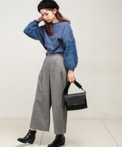 natural couture（ナチュラルクチュール）の「ふわふわ袖シャギーニット（ニット/セーター・レディース・アイボリー/ブラック/ベージュ/ブルー/パープル系その他・FREE）」の22枚目の写真