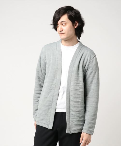AZUL by moussy（アズールバイマウジー）の「ヘリンボンジャージミドルトッパー（カーディガン/ボレロ・メンズ・ブラック/トップグレー・LARGE/MEDIUM/SMALL/X-LARGE/X-SMALL）」の12枚目の写真