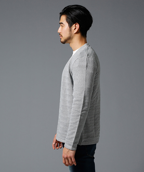 AZUL by moussy（アズールバイマウジー）の「ヘリンボンジャージミドルトッパー（カーディガン/ボレロ・メンズ・ブラック/トップグレー・LARGE/MEDIUM/SMALL/X-LARGE/X-SMALL）」の18枚目の写真