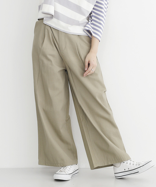 MERLOT（メルロー）の「ワークワイドパンツ1502（その他パンツ・レディース・カーキ/ピンク/ブラック/ベージュ・FREE）」の4枚目の写真