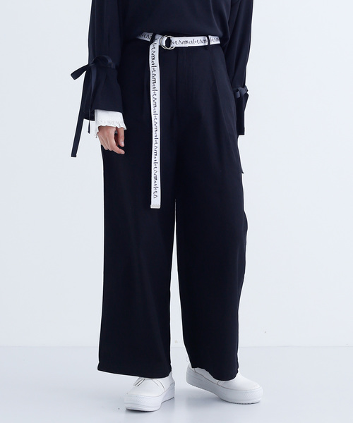 MERLOT（メルロー）の「ワークワイドパンツ1502（その他パンツ・レディース・カーキ/ピンク/ブラック/ベージュ・FREE）」の2枚目の写真