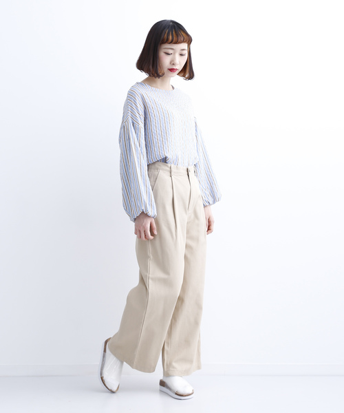 MERLOT（メルロー）の「ワークワイドパンツ1502（その他パンツ・レディース・カーキ/ピンク/ブラック/ベージュ・FREE）」の22枚目の写真