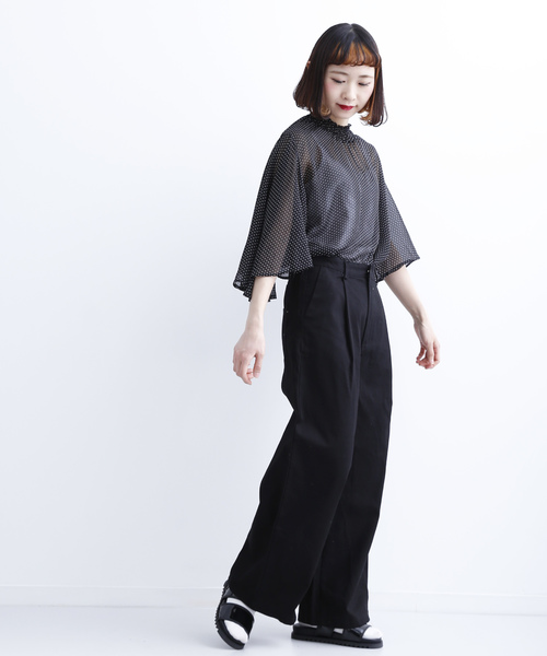 MERLOT（メルロー）の「ワークワイドパンツ1502（その他パンツ・レディース・カーキ/ピンク/ブラック/ベージュ・FREE）」の9枚目の写真