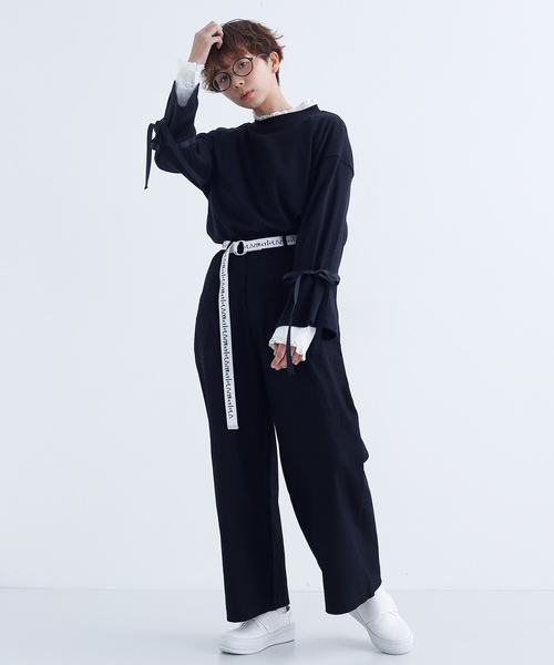 MERLOT（メルロー）の「ワークワイドパンツ1502（その他パンツ・レディース・カーキ/ピンク/ブラック/ベージュ・FREE）」の18枚目の写真