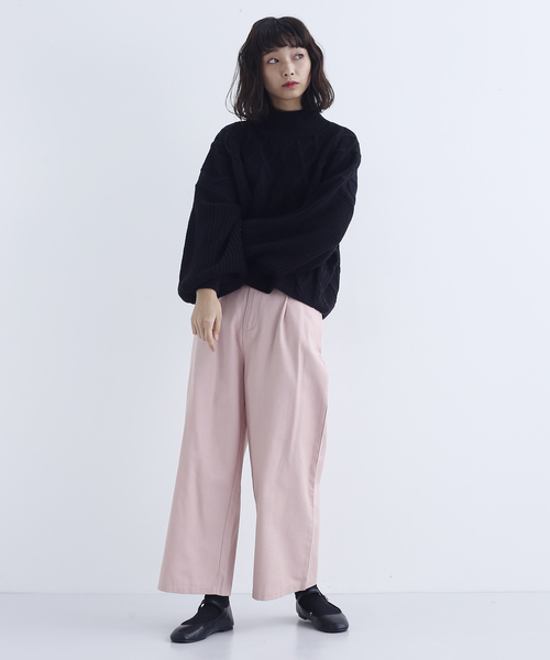 MERLOT（メルロー）の「ワークワイドパンツ1502（その他パンツ・レディース・カーキ/ピンク/ブラック/ベージュ・FREE）」の20枚目の写真