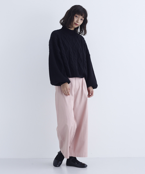 MERLOT（メルロー）の「ワークワイドパンツ1502（その他パンツ・レディース・カーキ/ピンク/ブラック/ベージュ・FREE）」の11枚目の写真