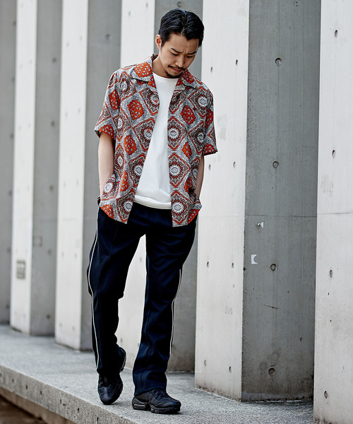 CIAOPANIC（チャオパニック）の「ペイズリー総柄シャツ（シャツ/ブラウス・メンズ・ネイビー/オレンジ・MEDIUM/LARGE）」の5枚目の写真