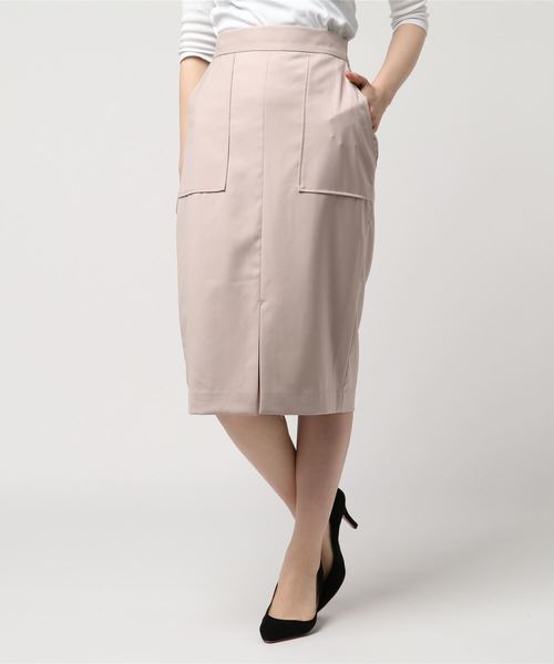 N.（N. Natural Beauty Basic）（エヌエヌナチュラルビューティーベーシック）の「【steady. 8月号掲載】フロントスリットスカート（スカート・レディース・ブラウン/ピンク/グレー・MEDIUM）」の6枚目の写真
