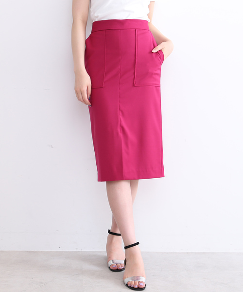 N.（N. Natural Beauty Basic）（エヌエヌナチュラルビューティーベーシック）の「【steady. 8月号掲載】フロントスリットスカート（スカート・レディース・ブラウン/ピンク/グレー・MEDIUM）」の20枚目の写真