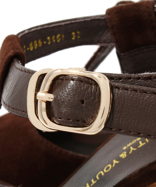 BEAUTY&YOUTH UNITED ARROWS（ビューティーアンドユースユナイテッドアローズ）の「BYSF Tストラップ コルクウェッジサンダル ◆ §（サンダル・レディース・ブラウン/ダークブラウン・35h/36/36h/37/37h/38）」の8枚目の写真
