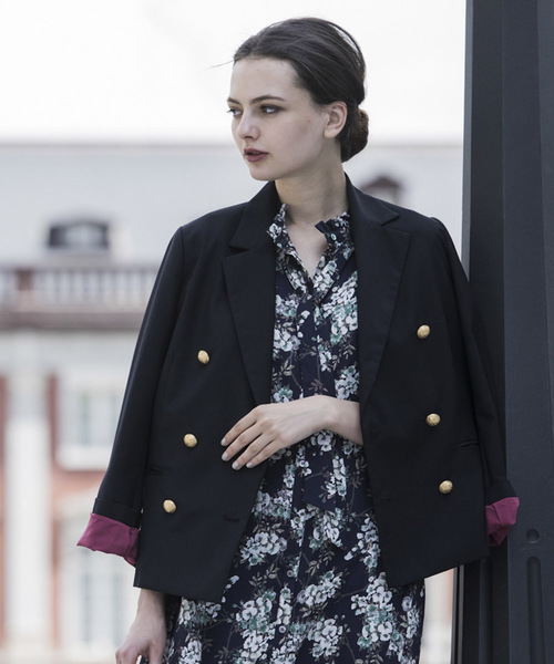 Emma Taylor（エマテイラー）の「バタフライスリーブフラワーワンピース（ワンピース・レディース・ネイビー/ピンク/グリーン・FREE）」の11枚目の写真