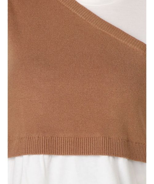 MURUA(ムルーア)の「ワンショルドッキングT(Tシャツ/カットソー・レディース・ダークグリーン/ブラック/キャメル・FREE)」の11枚目の写真