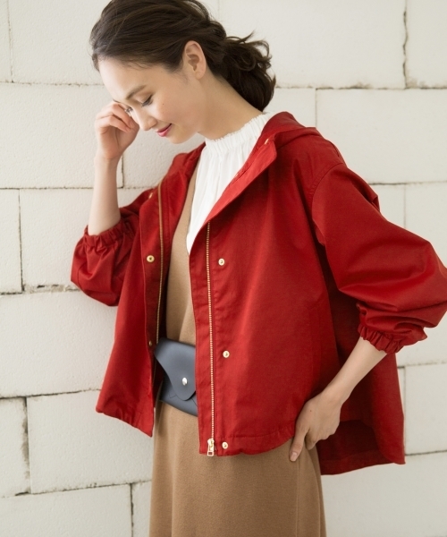 GLOBAL WORK（グローバルワーク）の「ハッスイボリュームマンパ/795244（マウンテンパーカー・レディース・ベージュ/ネイビー/レッド/カーキ・MEDIUM/LARGE）」の8枚目の写真