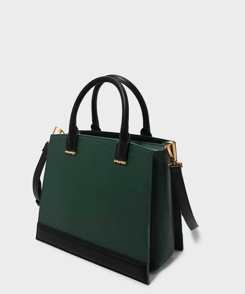 CHARLES & KEITH(チャールズ & キース)の「トップハンドルコントラストバッグ / TOP HANDLE CONTRAST BAG(トートバッグ・レディース・ダークグリーン/マスタード/ピンク系その他/プラム/グレー系その他2・L)」の13枚目の写真