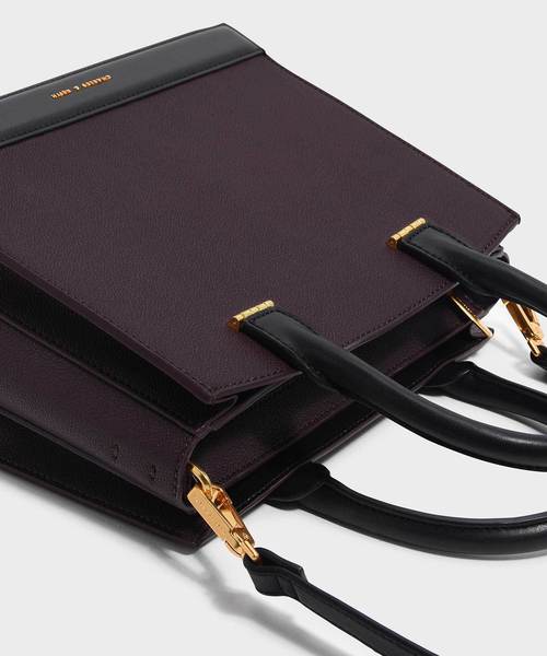 CHARLES & KEITH(チャールズ & キース)の「トップハンドルコントラストバッグ / TOP HANDLE CONTRAST BAG(トートバッグ・レディース・ダークグリーン/マスタード/ピンク系その他/プラム/グレー系その他2・L)」の17枚目の写真