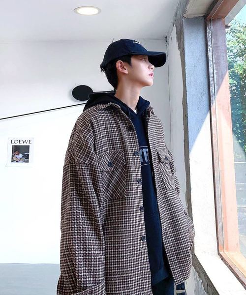 neos（ネオス）の「【neos -addictive design-】タータン ガンクラブ チェック CPO ビッグシルエット シャツジャケット（ブルゾン・メンズ・ブラック/ブラウン/グレー・MEDIUM/LARGE/X-LARGE）」の11枚目の写真