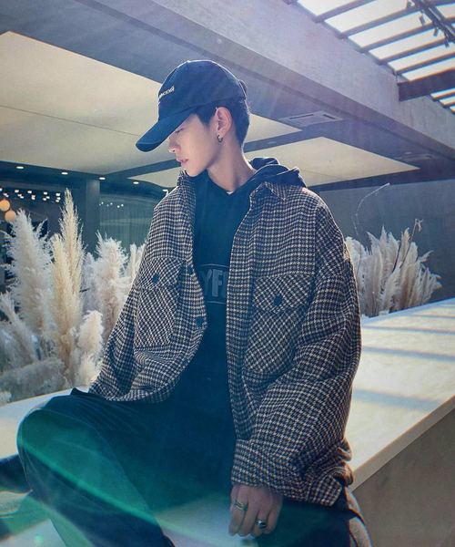 neos（ネオス）の「【neos -addictive design-】タータン ガンクラブ チェック CPO ビッグシルエット シャツジャケット（ブルゾン・メンズ・ブラック/ブラウン/グレー・MEDIUM/LARGE/X-LARGE）」の12枚目の写真