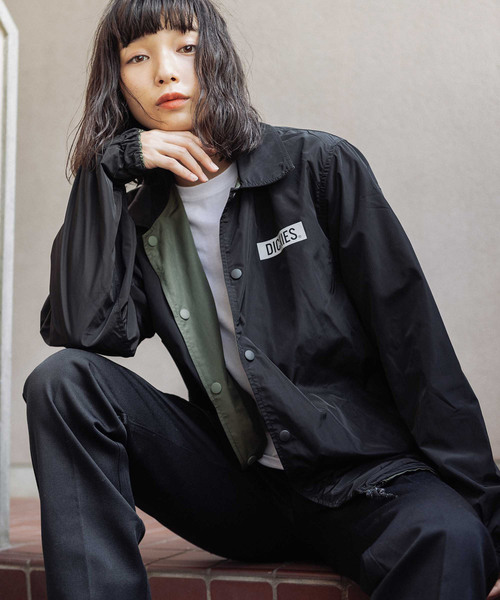 Dickies（ディッキーズ）の「Dickies/ディッキーズ メモリープリントリバーシブルコーチジャケット（ナイロンジャケット・メンズ・ブラック/ネイビー・S/M/L/XL）」の11枚目の写真