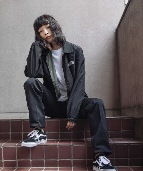 Dickies（ディッキーズ）の「Dickies/ディッキーズ メモリープリントリバーシブルコーチジャケット（ナイロンジャケット・メンズ・ブラック/ネイビー・S/M/L/XL）」の12枚目の写真