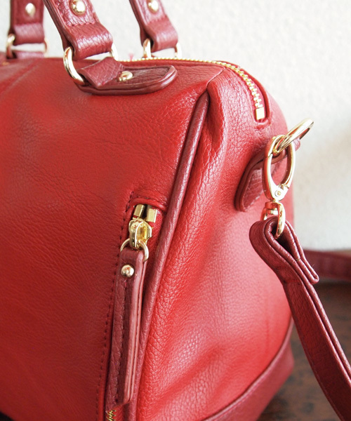 BEAUTY&YOUTH UNITED ARROWS（ビューティーアンドユースユナイテッドアローズ）の「BYSF ∵フェイクジップボストンバッグ ◆（ボストンバッグ・レディース・ダークブラウン/レッド・FREE）」の8枚目の写真