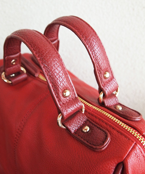 BEAUTY&YOUTH UNITED ARROWS（ビューティーアンドユースユナイテッドアローズ）の「BYSF ∵フェイクジップボストンバッグ ◆（ボストンバッグ・レディース・ダークブラウン/レッド・FREE）」の10枚目の写真